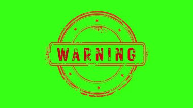 Görüntü düzenleme kullanımı için yeşil ekran arka planında kırmızı uyarı işareti canlandırması.