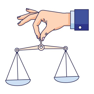 Adalet terazisinin el ele tutuşması hukuk sisteminde denge ve adaleti temsil ediyor..