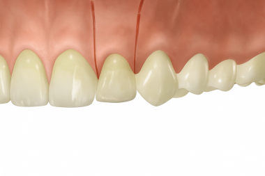 Üst ön dişinde apiko için cerrahi flep