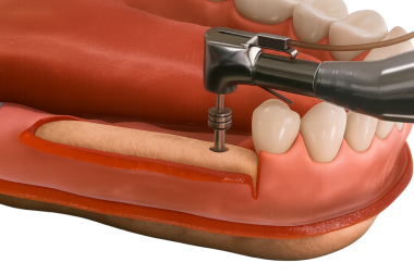 Alt çeneye diş implantı yerleştirmek için sondaj