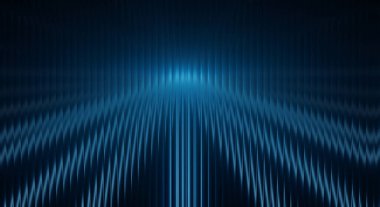 Koyu arkaplanda mavi ışık demetleri birleştiriliyor