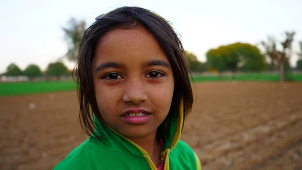 January 2020 Reengus Jaipur India Cute Short Haired Little Girl — Stock Photo, Image