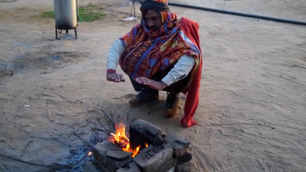 Enero 2020 Reengus Jaipur India Hermosa Vista Del Joven Indio — Vídeo de stock