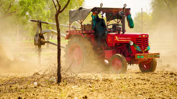 May 2021 Reengus Sikar India Field Preparation New Crop Farmer — Stock Photo, Image