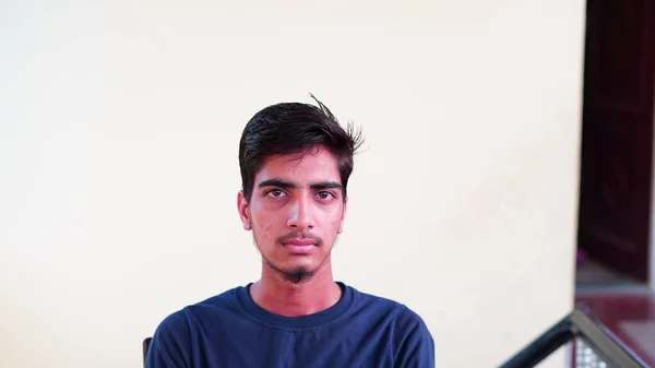 Indian Young Boy Doing Yoga Home World Yoga Day Concept — Stock Photo, Image