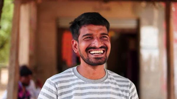 Pessoa Positiva Jovem Bonito Ásia Homem Com Barba Vestindo Casual — Fotografia de Stock