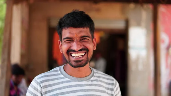 Pessoa Positiva Jovem Bonito Ásia Homem Com Barba Vestindo Casual — Fotografia de Stock