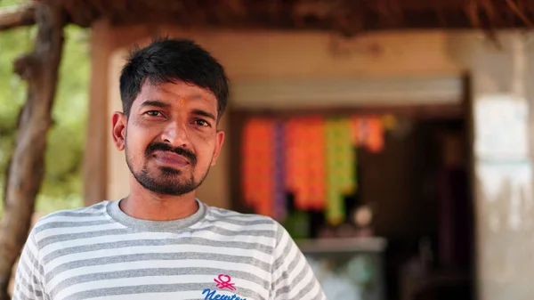 May 2021 Reengus Sikar India Close Shot Charming Bearded Man — Stock Photo, Image