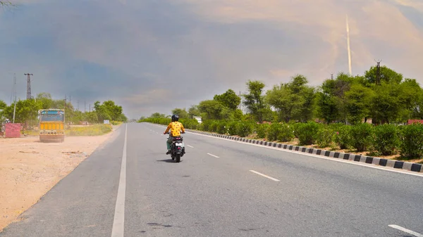 Juli 2021 Reengus Sikar Indien Landschaft Porträtaufnahme Des Highway Transport — Stockfoto