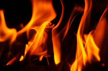 Parlak turuncu ve sarı alevler büyüleyici bir ışık ve gölge gösterisi yaratıyor. Sanatsal projeler için mükemmel.