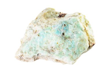 Mavi ve yeşil tonlarında güzel bir mineral örneğine yakın çekim