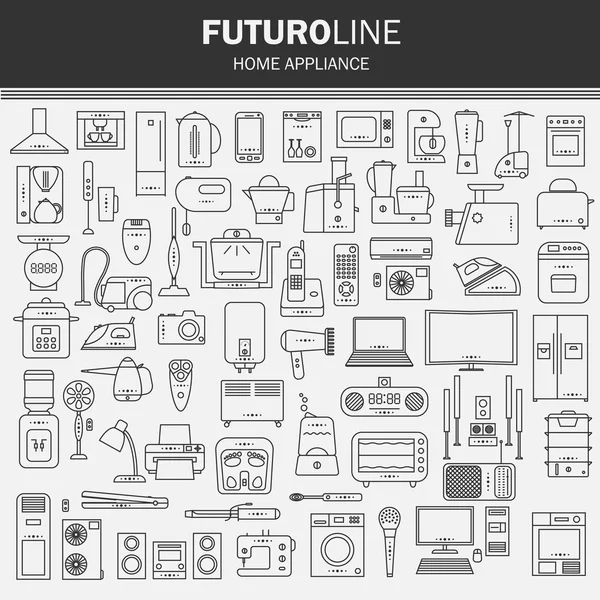 Set of futuristic icons — Stock Vector