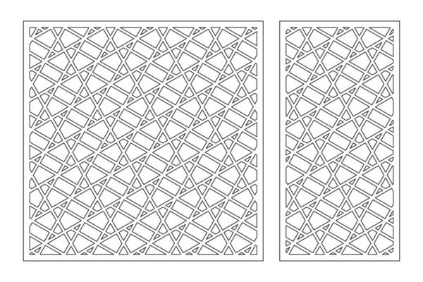 Set Decorative Card Cutting Line Arab Pattern Laser Cut Ratio — Stock Vector