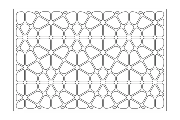 Tarjeta Decorativa Para Cortar Patrón Geométrico Lineal Del Mosaico Corte — Vector de stock