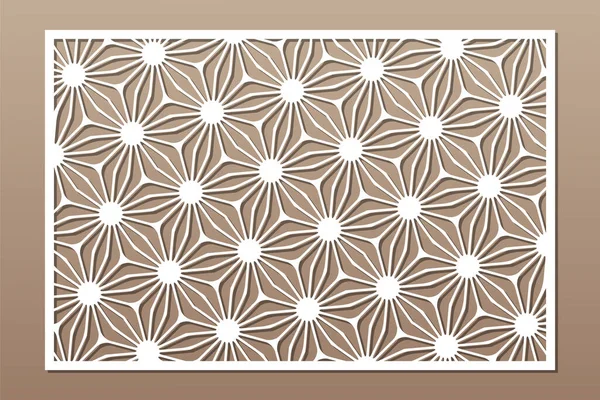 Carte Décorative Pour Découper Modèle Mosaïque Géométrique Arabe Découpe Laser — Image vectorielle