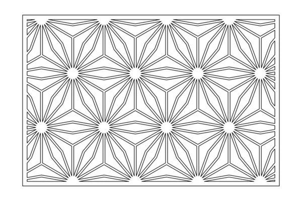 Tarjeta Decorativa Para Cortar Patrón Mosaico Geométrico Árabe Corte Por — Archivo Imágenes Vectoriales