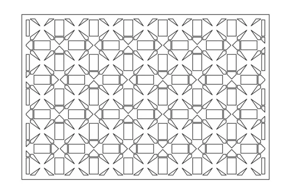Tarjeta Decorativa Para Cortar Líneas Patrón Geométrico Corte Por Láser — Archivo Imágenes Vectoriales
