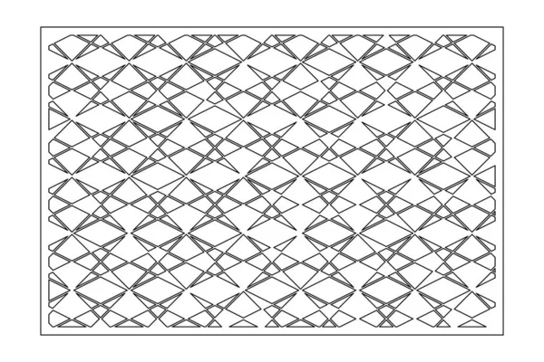 Kesim için dekoratif kart. Çizgiler geometrik desen. Lazer kesiği. Oranı 3: 2. Vektör illüstrasyonu.