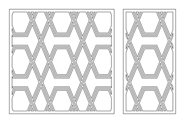 设置裁剪装饰卡片 凯尔特图案几何马赛克图案 激光切割 比例1 矢量说明 — 图库矢量图片