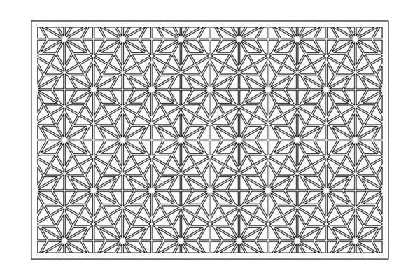 Dekoracyjna Karta Cięcia Powtarzająca Się Liniowa Mozaika Geometryczna Cięcie Laserowe — Wektor stockowy