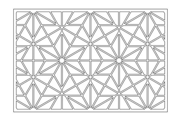 Tarjeta Decorativa Para Cortar Patrón Mosaico Geométrico Lineal Recurrente Corte — Archivo Imágenes Vectoriales