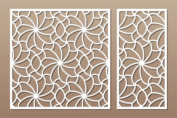 Set Tarjeta Decorativa Para Cortar Patrón Mosaico Árabe Artístico Recurrente — Archivo Imágenes Vectoriales