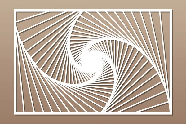 Dekorative Karte Zum Schneiden Wiederkehrendes Künstlerisches Mosaikmuster Laserschnitt Verhältnis Vektorillustration — Stockvektor
