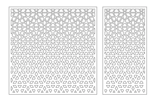 切断用の装飾カードを設定します 芸術的なアラブモザイクのパターンを繰り返します レーザーカット 比率1 ベクターイラスト — ストックベクタ