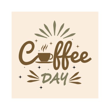 Kahve Günü El Yazısıyla Yazılan Tipografi