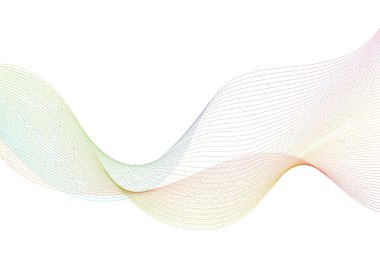 Smooth Wavy Lines: Abstract Rainbow Flow Background