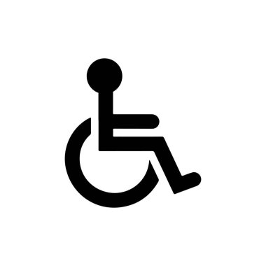 Siyah-beyaz engelli sembolü vektör sanatı