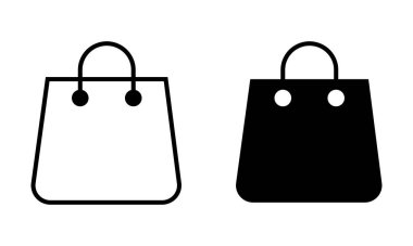 Alışveriş poşeti simgesinin vektör sanatı
