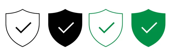 Renkli işaretleme simgeleriyle kalkan vektör sanatı