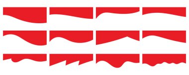 Web sitesi bölücü şekil seti. Web sitesi ayırıcı şekli. vektör illüstrasyonu