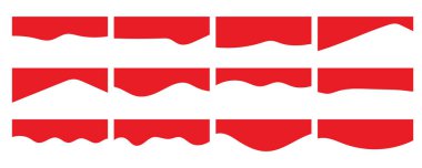 Web sitesi bölücü şekil seti. Web sitesi ayırıcı şekli. vektör illüstrasyonu