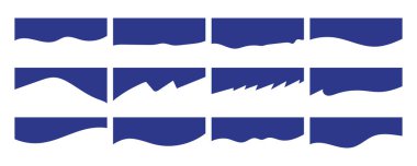 Web sitesi bölücü şekil seti. Web sitesi ayırıcı şekli. vektör illüstrasyonu