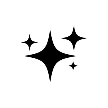 Yıldız simgeleri. Parlayan yıldızlar. Parıltı, parıltı. Noel vektör sembolleri izole edilmiş. Geçmişe dönük parlak simge