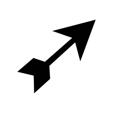 Beyaz arkaplanda yukarı ok simgesi vektörü