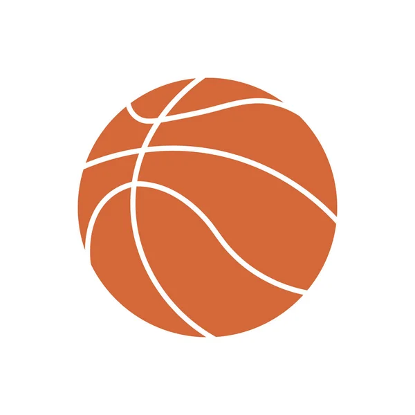 Beyaz arkaplanda basketbol düz ikon vektör çizimi