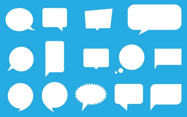 Konuşma baloncukları. Baloncuk mesajı, çizgi film sohbet kutusu, mesaj kutusu. Boş vektör beyaz konuşma baloncukları beyaz arkaplanda vektör çizimi