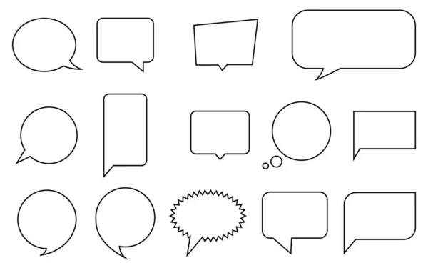 Konuşma balonu, konuşma balonu, sohbet balonu çizgisi beyaz arkaplan üzerindeki sanat vektör ikonu resimlemesi