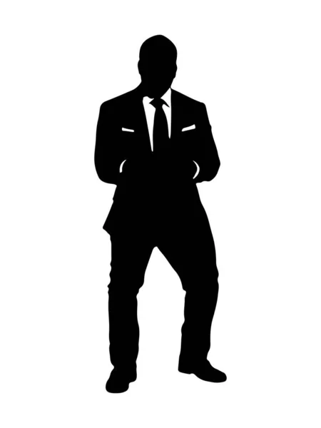 İş adamı siluet vektör çizim 