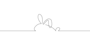 Zarif Minimalist Çizgi Sanat Tavşanı Tasarımı Paskalya Kartları Davetiyeleri ve Bahar Temaları için Mükemmel