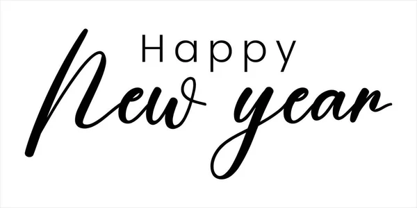 Beyaz arka plan üzerinde izole mutlu yeni yıl metin