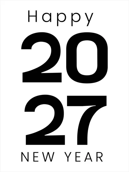 Mutlu yıllar 2027 Beyaz arka planda izole edilmiş