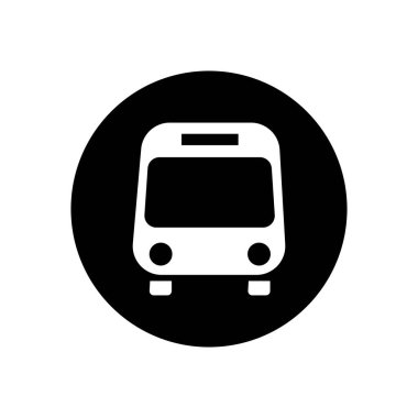 Beyaz arkaplanda izole edilmiş otobüs simgesi vektörü. taşıma simgesi vektörü