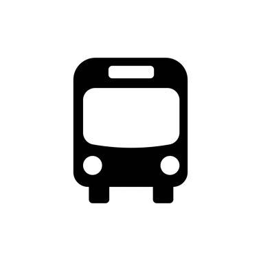 Beyaz arkaplanda izole edilmiş otobüs simgesi vektörü. taşıma simgesi vektörü