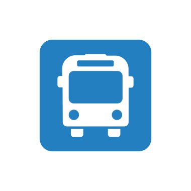 Beyaz arkaplanda izole edilmiş otobüs simgesi vektörü. taşıma simgesi vektörü