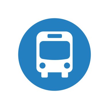 Beyaz arkaplanda izole edilmiş otobüs simgesi vektörü. taşıma simgesi vektörü