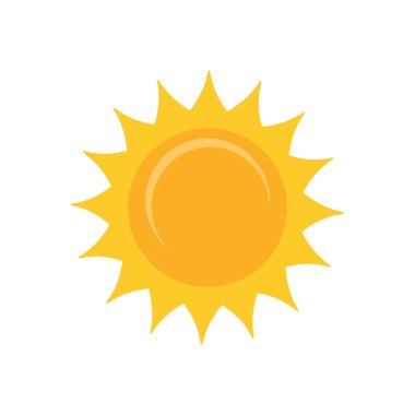 Güneş, güneş, yaz, sıcaklık, ışık, hava, aydınlık, gün, sıcak, enerji, sarı, ikon, sembol, grafik, klibitim, illüstrasyon, izole edilmiş